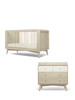 Coxley - Natural White 2 Piece Cotbed Set with Dresser Changer